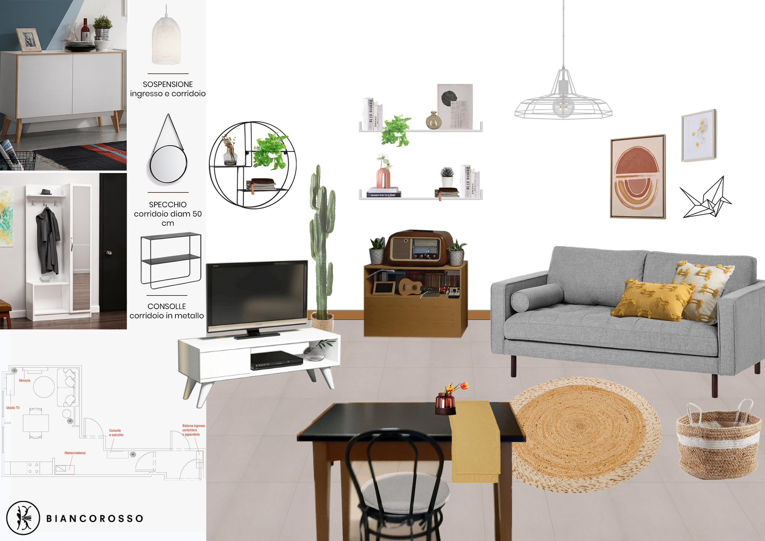 Zona living di Martina | Biancorosso